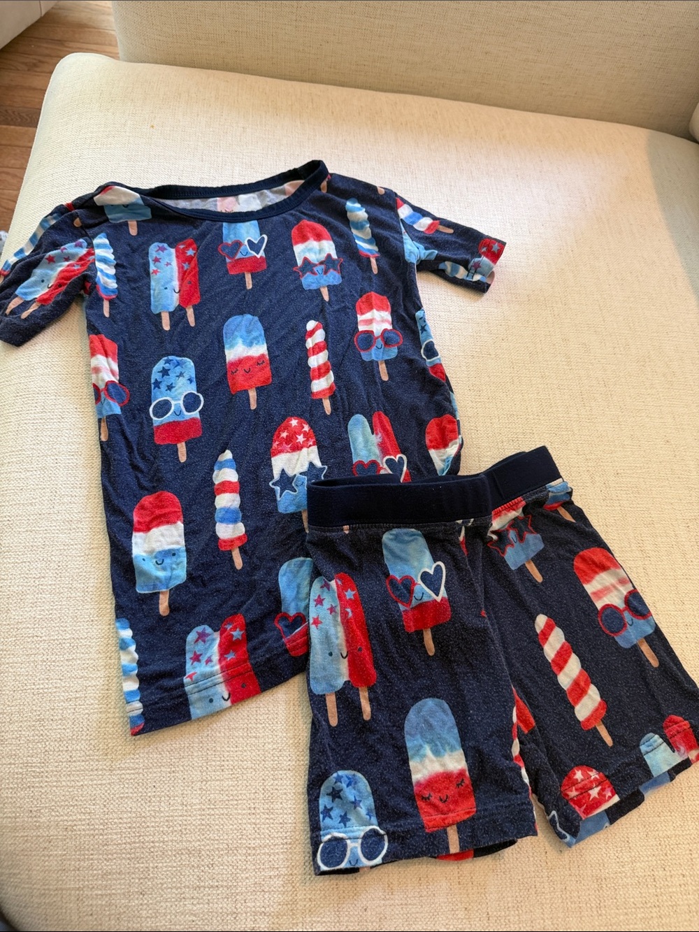 Little Sleepies Navy Red & Blue Popsicle Pajama Set 4th of July 2T